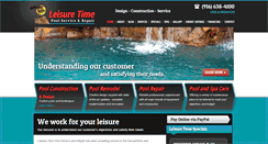 Desktop Screenshot of leisuretimepool.com