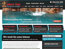 Tablet Screenshot of leisuretimepool.com